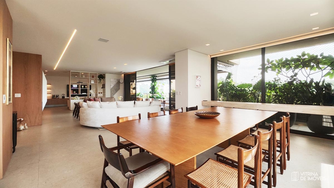 Vista da Sala de Jantar de Apartamento no Condomínio Honfleur Real Parque.