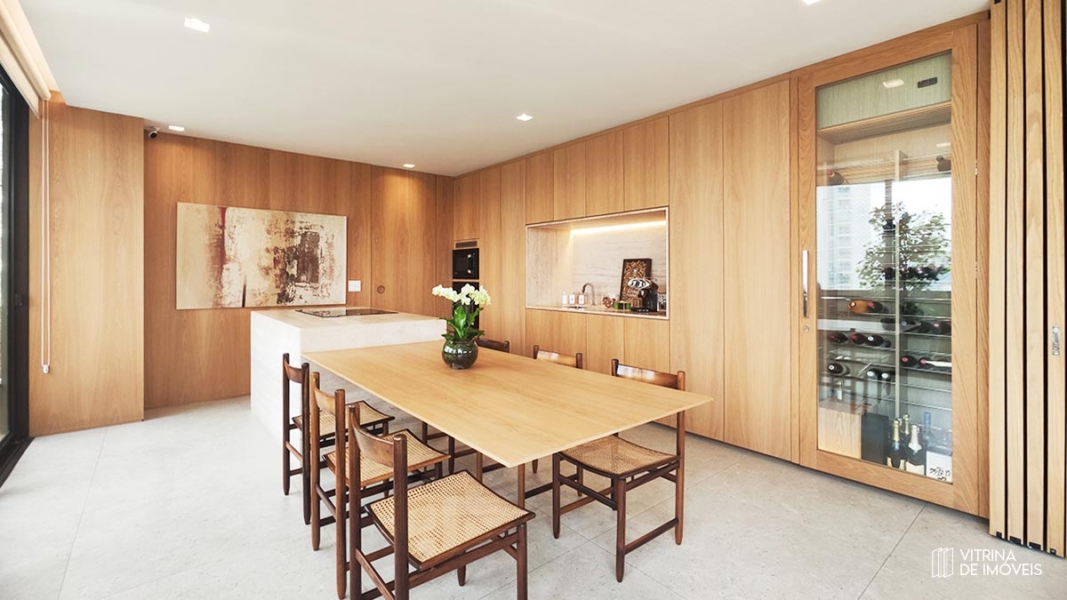 Sala de Almoço com Churrasqueira no Edifício Honfleur Real Parque.